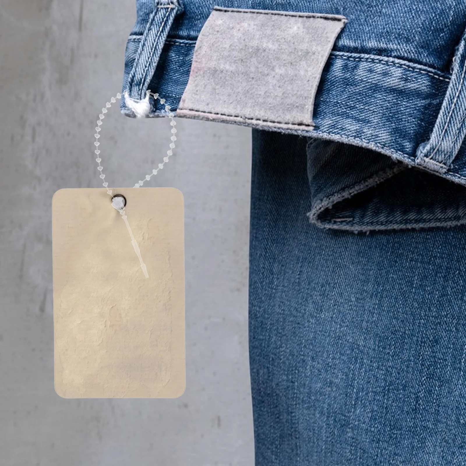 

1Pack Transparent White Pearl Chain Tagging Fasteners Easy to Use Snap Lock Design for Hang Tags in Retail and Office