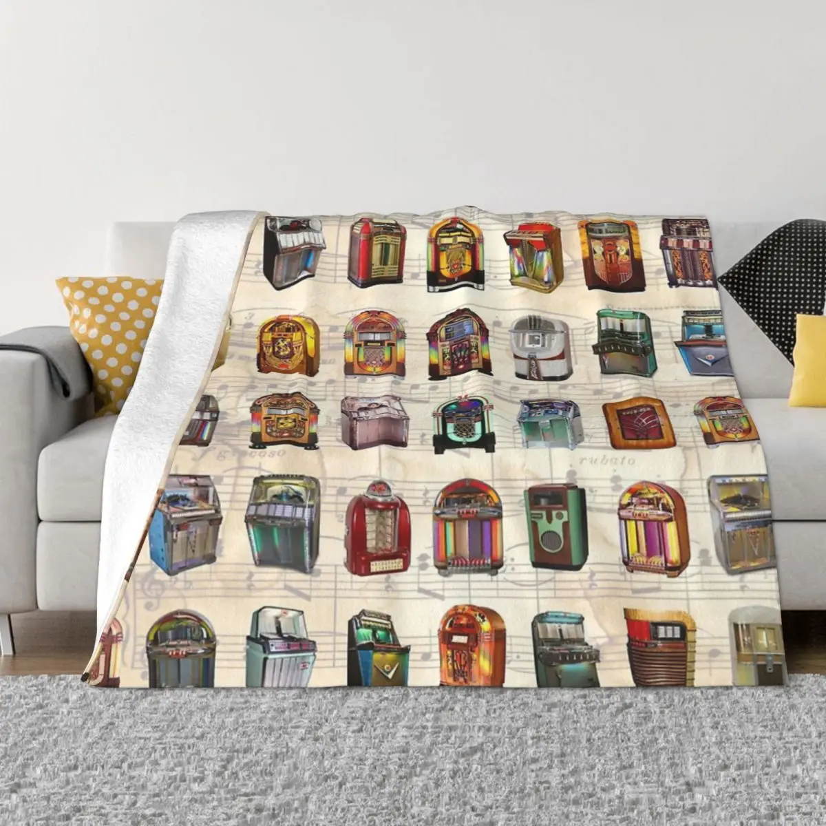 Jukebox Plush Blanket Blankets & Throws Blankets And Throws Throw Blanket