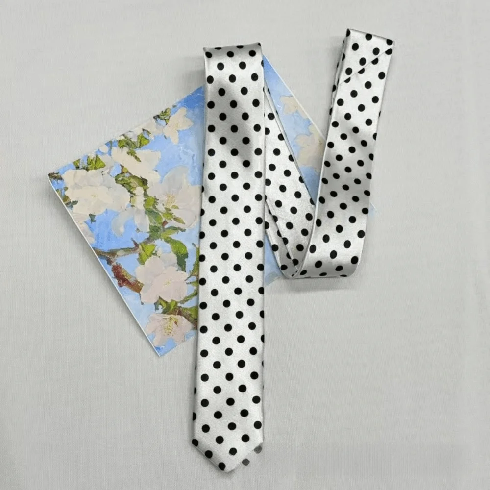 Fashion Print Design Striped Tie Trendy Pattern 5cm Wide Leopard Print Tie Casual Style Hand Tie Narrow Tie Casual Occasions