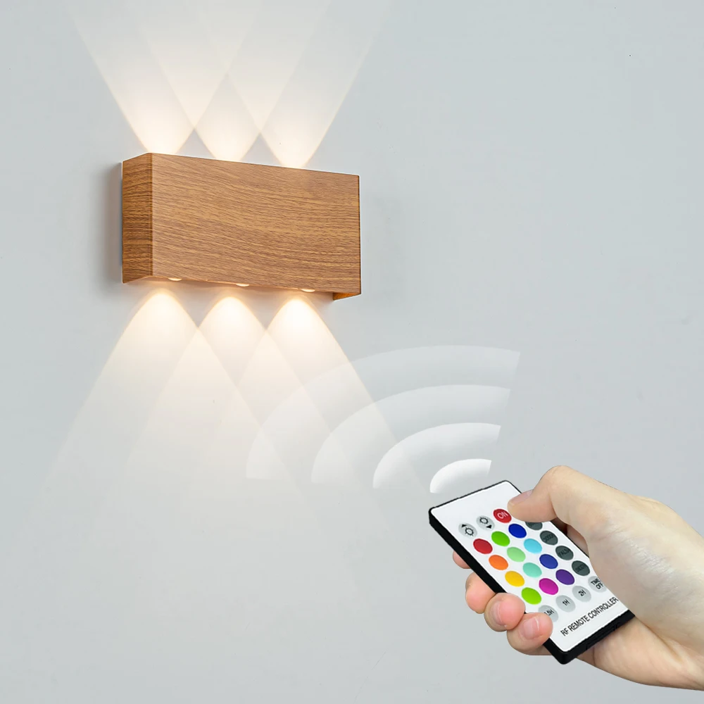 Litu LED Intelligent Motion Sensor Wall lamp 6W With Battery Charging With USB Wall light For Bedroom Night Lighting RGB De