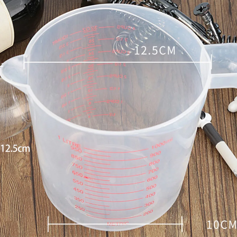 1000Ml Measuring Cup Baking Tool Kitchen Tool High Quality Plastic Measuring Cup Tool Cup with Scale