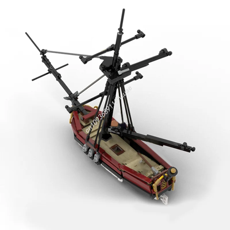 662 pièces MOC Privateer Cutter Hawk Piratesed modèle blocs de construction jouets d'architecture assembler bricolage idée cadeau de noël brique enfants