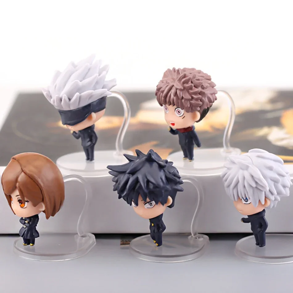 Jujutsu Kaisen Gojo Satoru Kugisaki Kawaii Children's Action Character Set, 5-piece, Q-version, PVC Toy