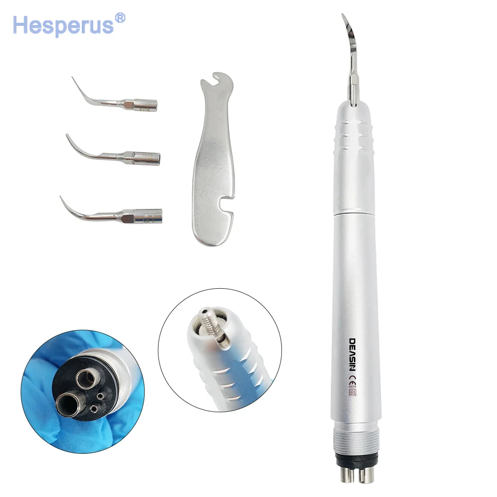 

Den tal Ultrasonic Air Scaler Handpiece Perio Scaling with 3 Tips G1/G2/G3 2 Hole/ 4 Hole HandpieceTooth Cleaner Dentaist Tools