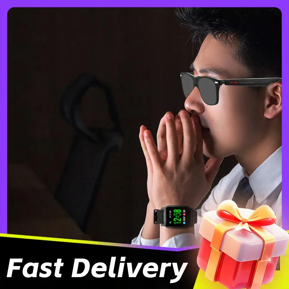 

Camera Glasses AI Voice Assistant BT Audio Glasses Remote Shooting Wearable Eyeglass Open Ear Sound Mic & Speakers for Women Men