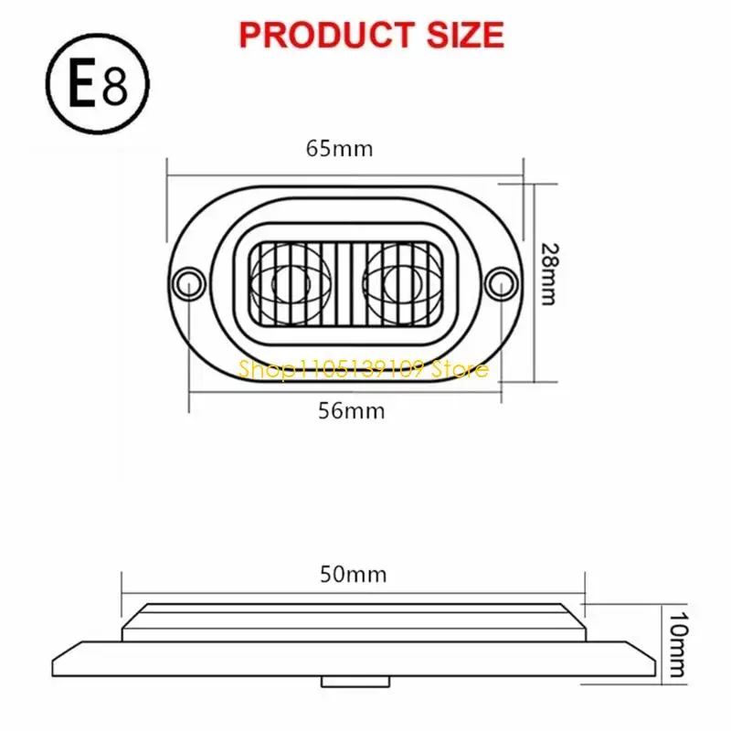 مقاوم للماء 12V-24V Truck Truck Strips Light ABS PC Design #6