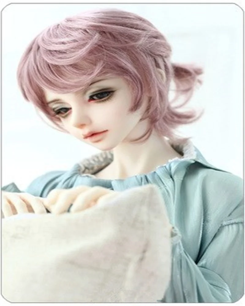 Parrucca bambola BJD adatta per 1/3 1/4 1/6 blyyears taglia moda new ruffian capelli ricci capelli corti imitazione parrucca mohair stile maschile