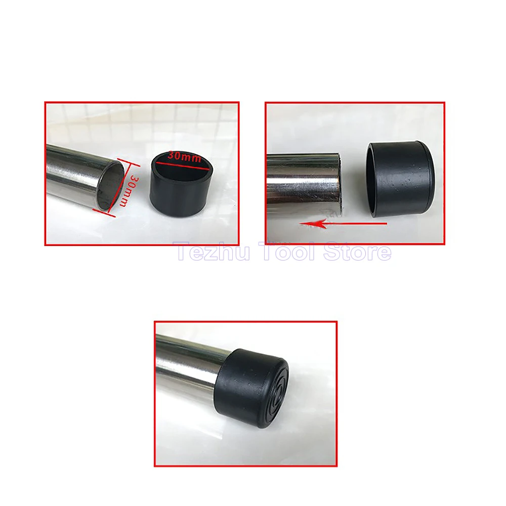 30mm-120mm PVC Rubber Black Round Chair Table Feet Stick Pipe Tubing End Cover Caps Cap