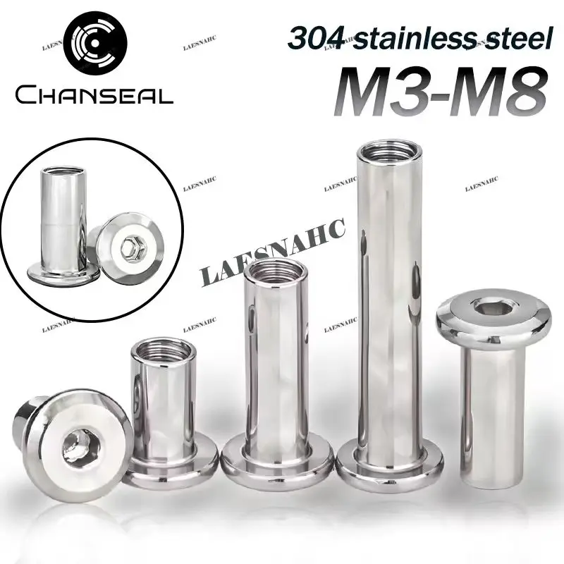 5-20 قطعة M3 M4 M5 M6 M8 304 الفولاذ المقاوم للصدأ موصل إدراج مشترك كم غطاء المكسرات شقة عرافة مسدس المقبس رئيس الأثاث برشام #1