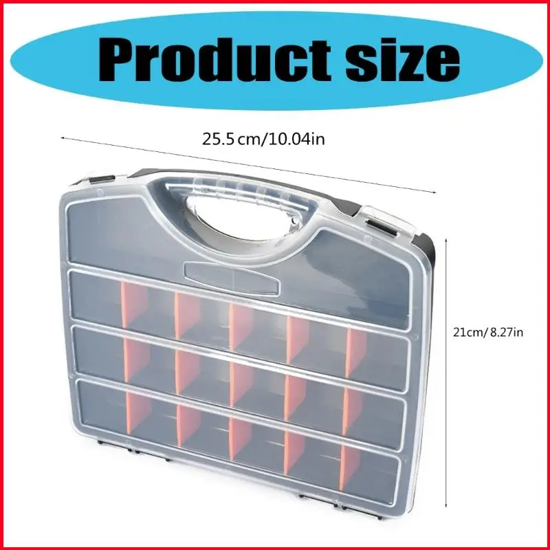 K92A Tool Storage Box with Removable Plastic Dividers for Screw Small Part