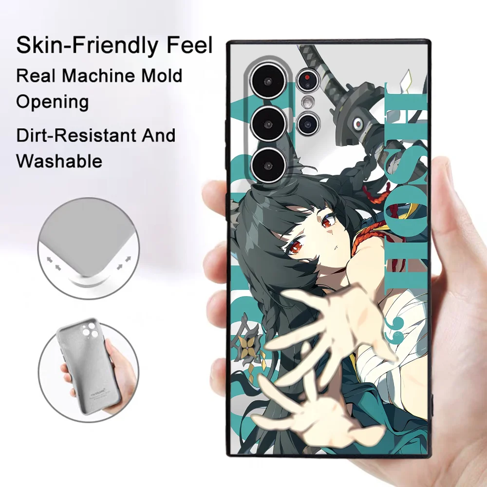 Zenless zona zero caso de telefone samsung galaxy s25 s24 s22 s23 ultra s21 s20 plus 5g fosco antiderrapante capa completa caso macio