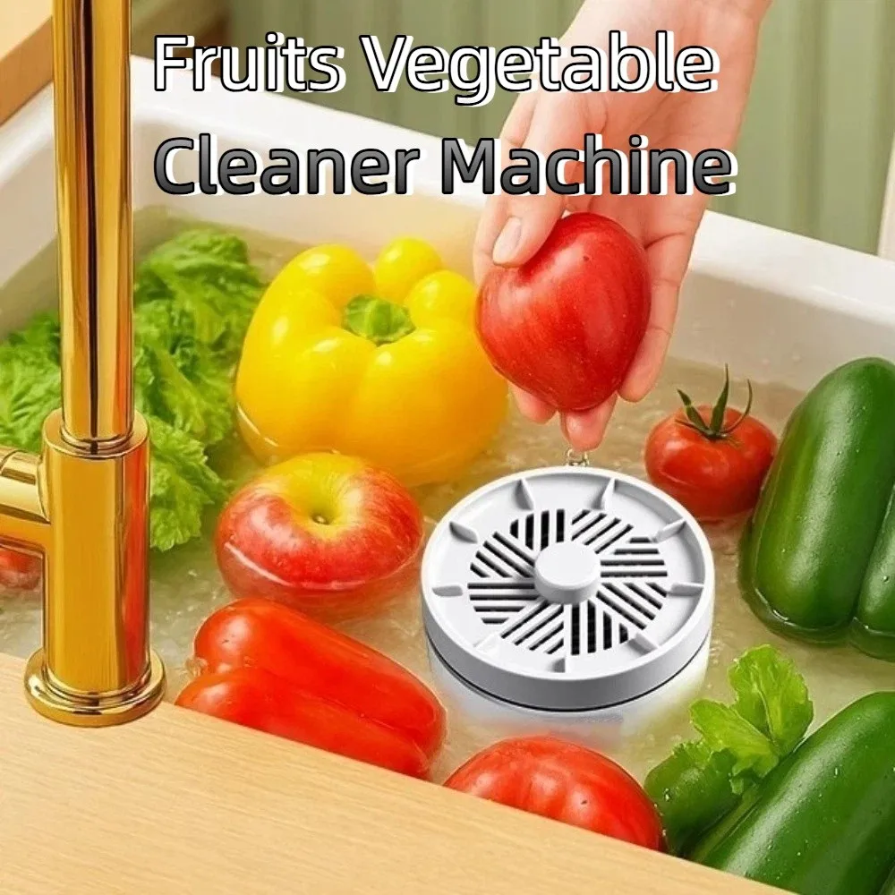 

Multifunctional Fruits Cleaner Machine Magnetic Charging Wireless Vegetable Washing Machine Automatic Safe Water Washer Device