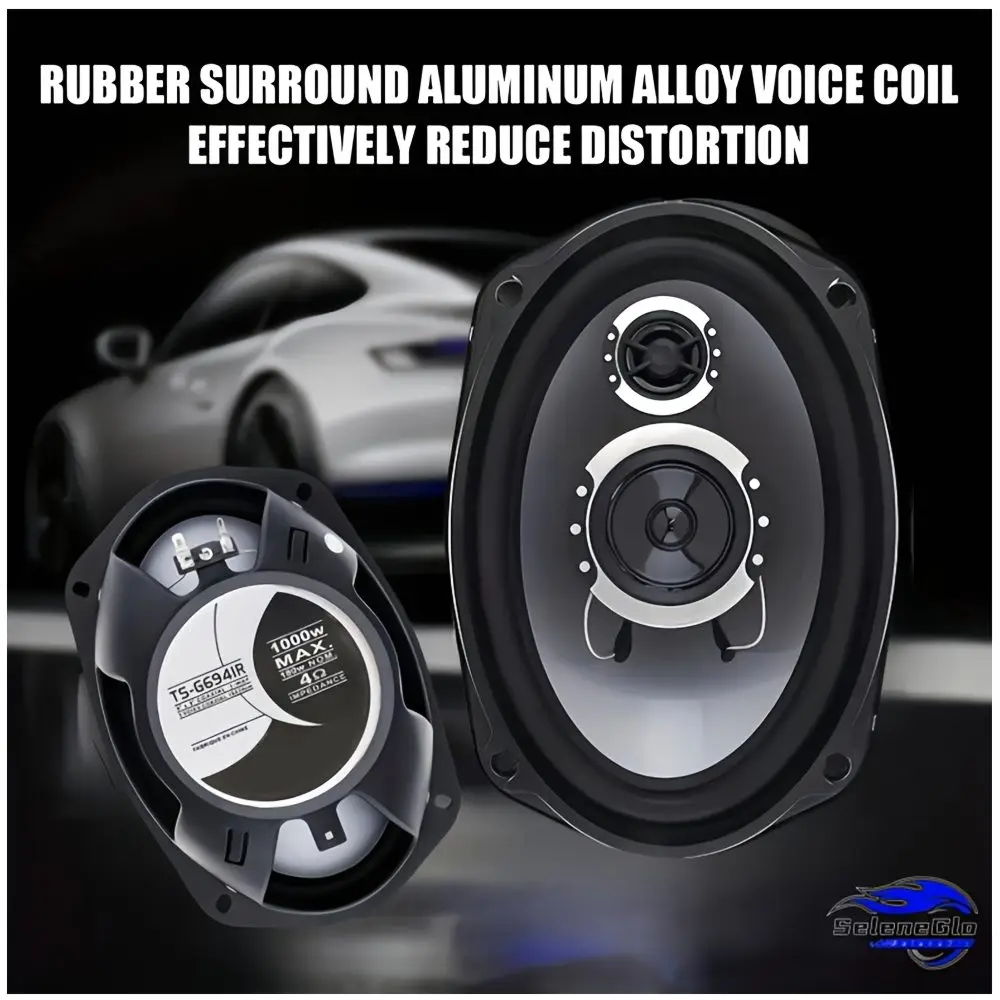 

6x9 Inch 2-Way Coaxial Car Speakers – High-Fidelity Full-Range Audio, 1000W Peak Power Handling, Universal Fit for Most Vehicles, Easy Non-Invasive Installation, Balanced Sound Performance, Wide Frequency Response, Durable Polypropylene Cone & Rubber Surr