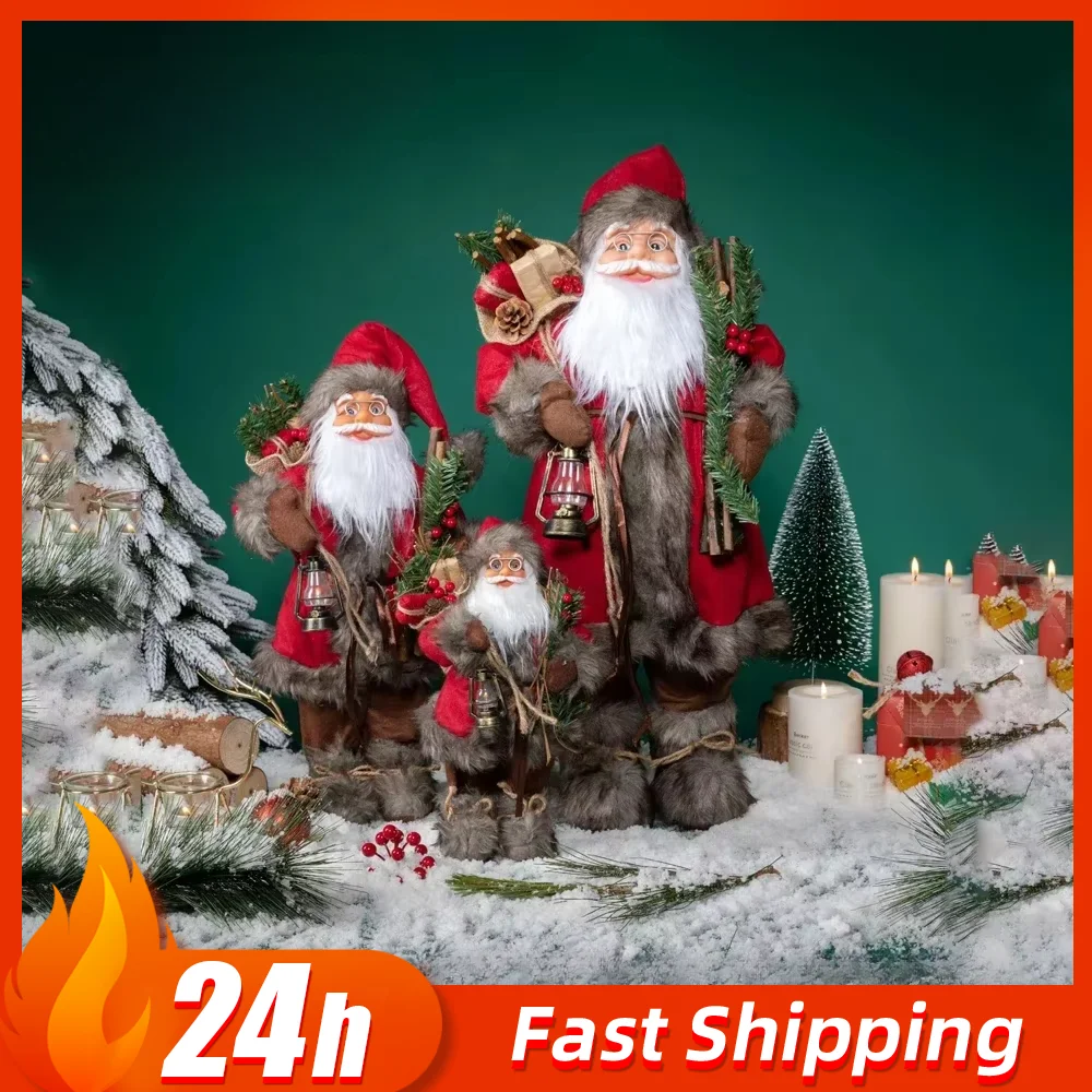 

30 см 45 см 60 см Санта-Клаус 2024 Рождественский декор для дома Рождественский подарок Navidad вечерние украшения стоящее украшение Санта-Клауса детский подарок