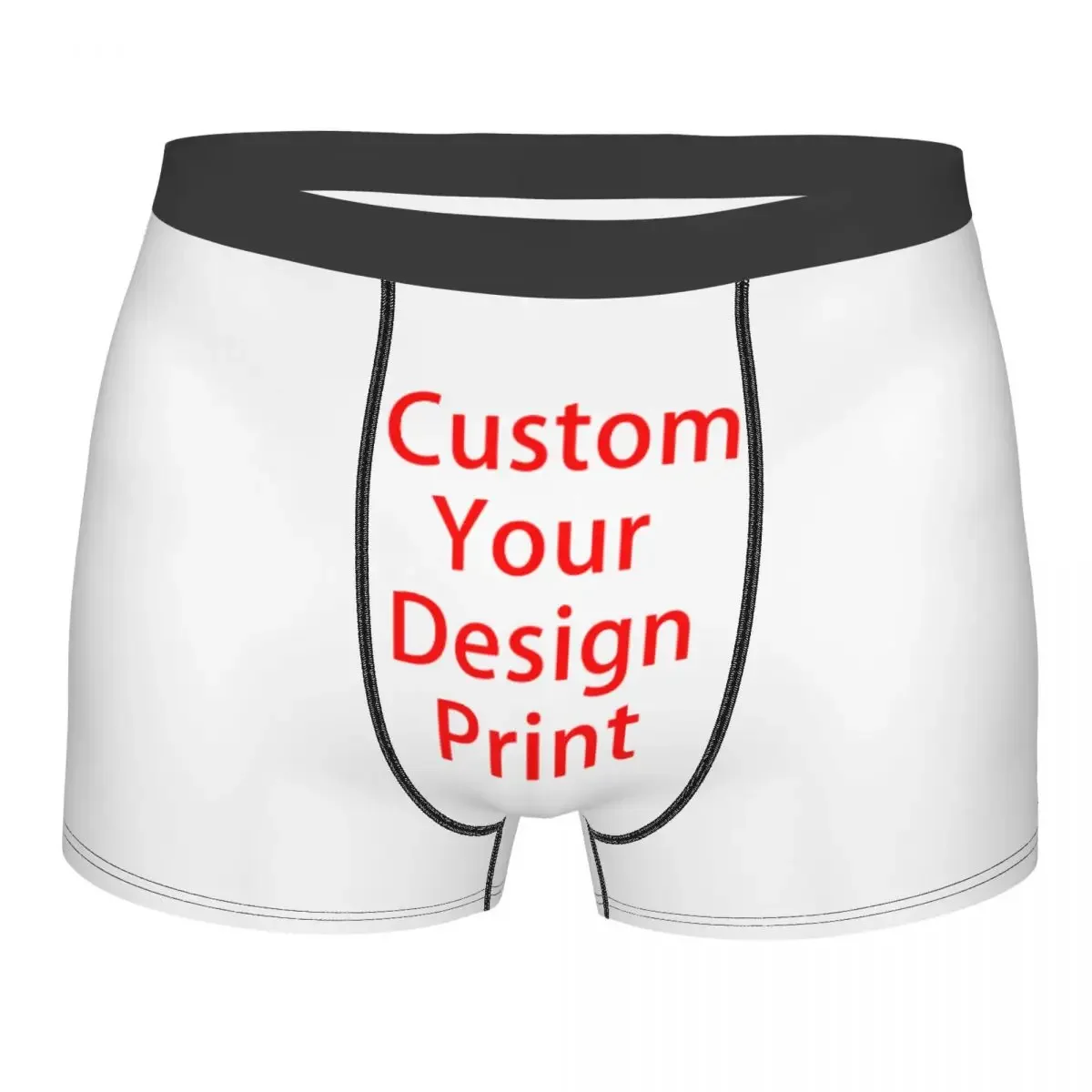 Male Cool Custom Your Design Underwear Customized Logo Printed Boxer Briefs Breathbale Shorts Panties Underpants