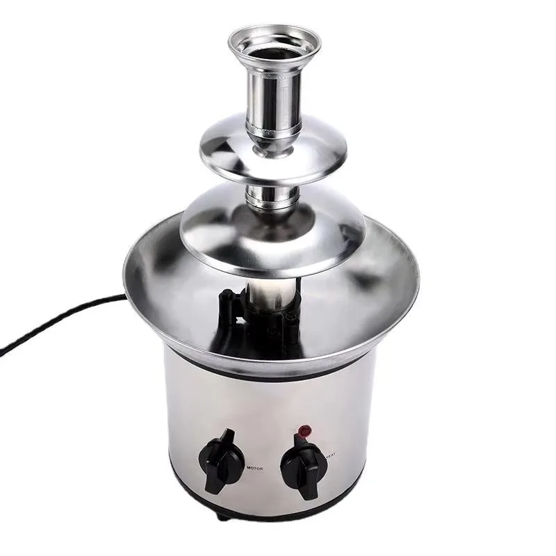 

Commercial Electric 3-Tier Chocolate Fondue Fountain 3 Layers Food Processing Machinery