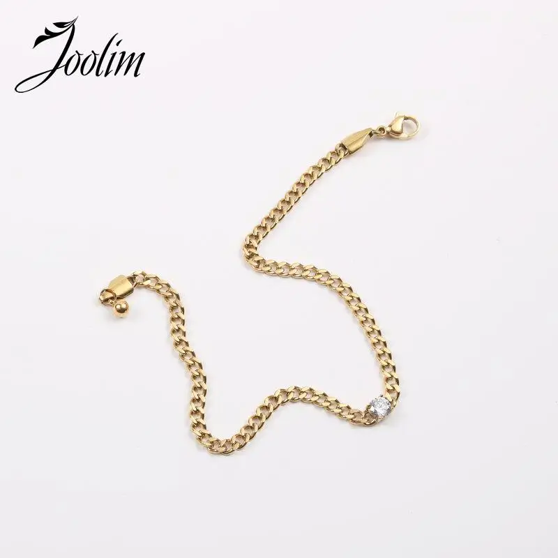

Ювелирные изделия Joolim оптом не выцветают модные толстые с дрелью ножные браслеты водонепроницаемые золотые ювелирные изделия