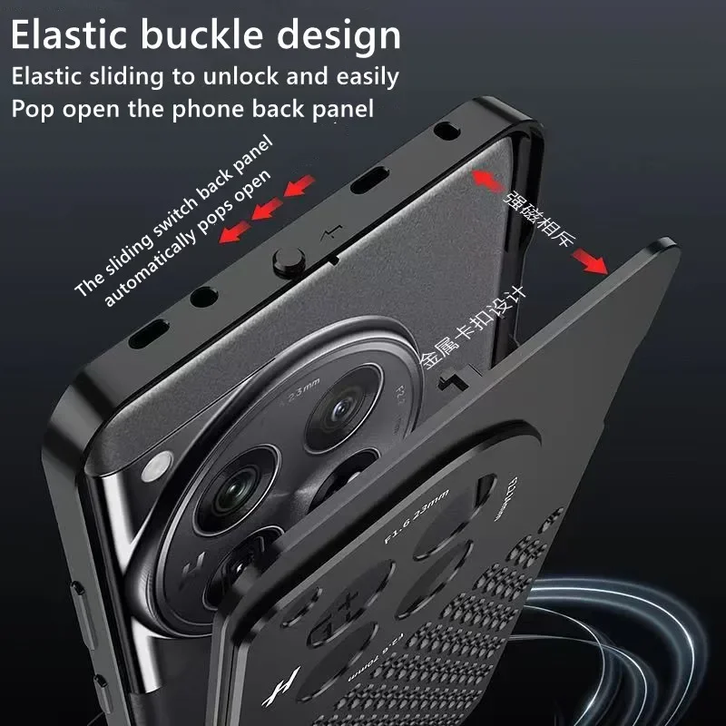Luxury Heat Dissipation Aluminum Alloy Phone Cover For Oneplus 12 Case Metal Aromatherapy Cooling Holes For Coque Oneplus 12
