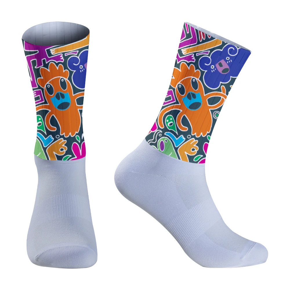 Rutsch feste Radsport atmungsaktive Socken coole Silikon Sport Fahrrad Laufs ocken 2024 neue Sommers ocken