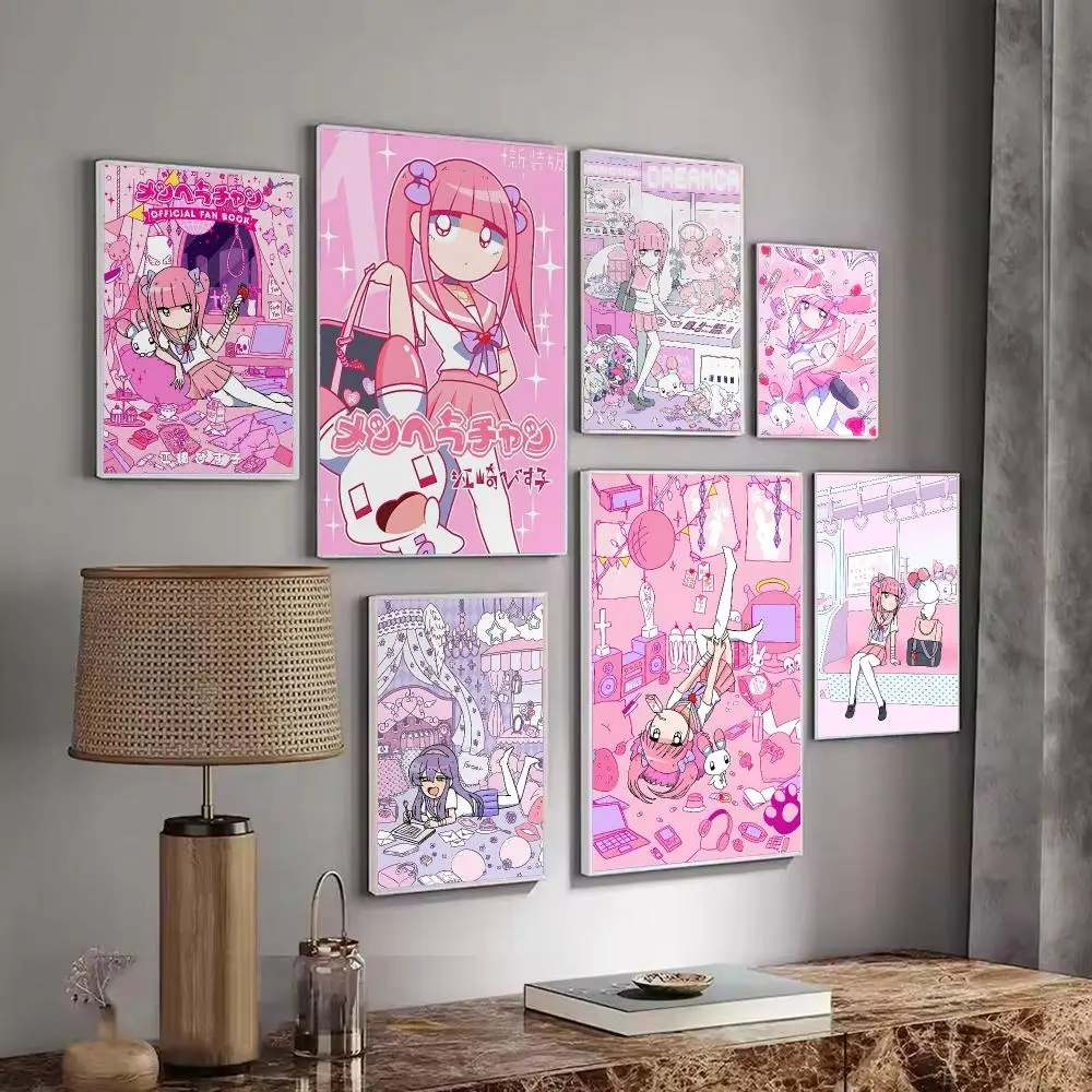 Kawaii Manga Character M-Menhera Chan Poster Wall Art Print Sticker for Bedroom Living Room Dorm Office Modern Home Decor