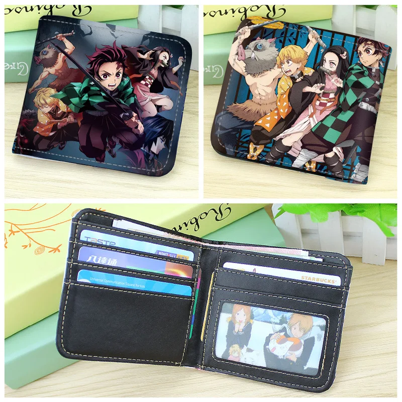 

Demon Slayer Long and Short PU Leather Wallet Stationery Kamado Tanjirou Kamado Nezuko Cartoon Character Peripheral Wallet