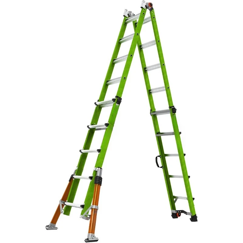 All Terrain Ladder, 22 ft., Multi-Position Ladder with Adjustable Legs, Fiberglass