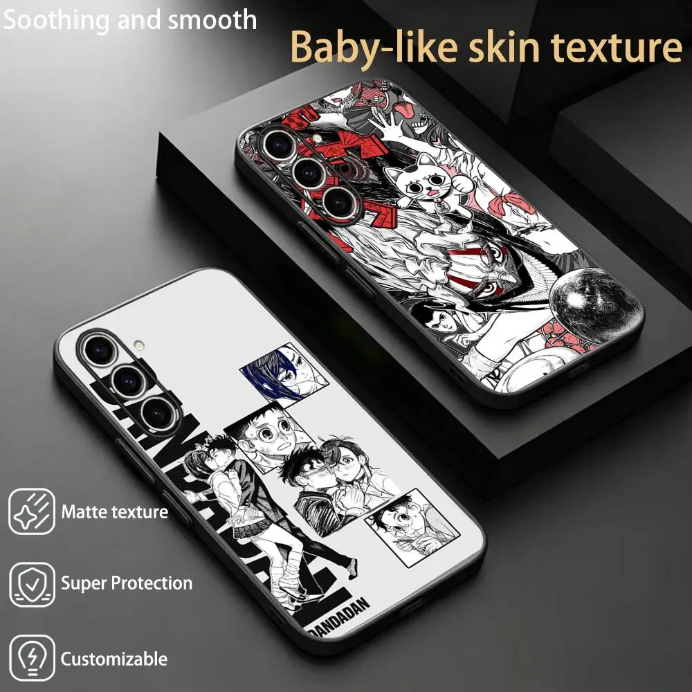 Hot anime Dandadan pattern design  Phone Case For Samsung Galaxy S26 S25 S24 S23 S22 S21 Plus Ultra Fold A Soft Black