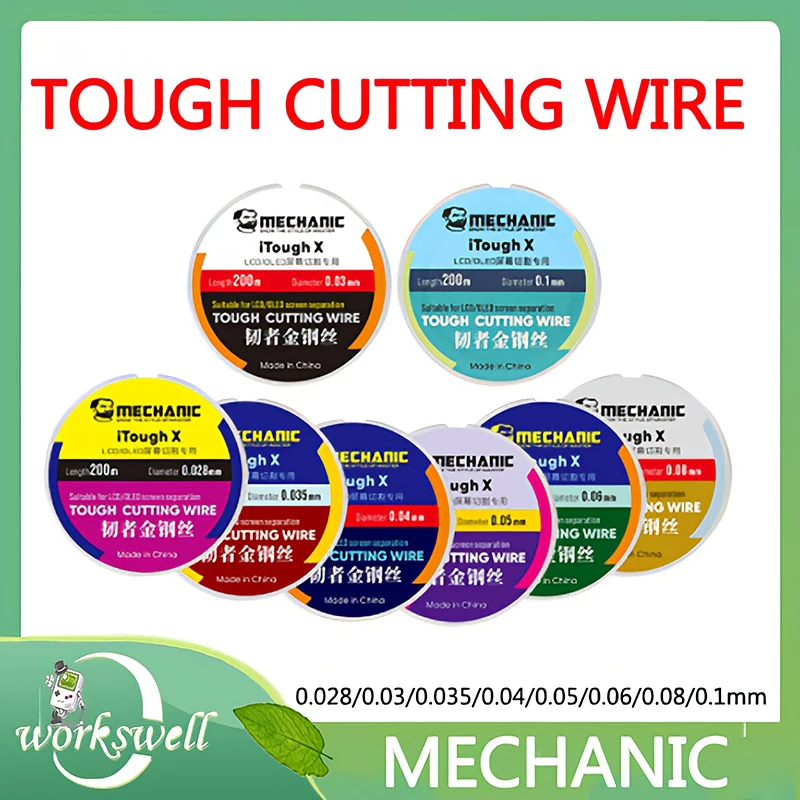 

MECHANIC Screen Cutting Desoldering Wire Diamond High Hardness Mobile Phone Repair Separation Wire 0.028 To 0.1MM BGA Tools