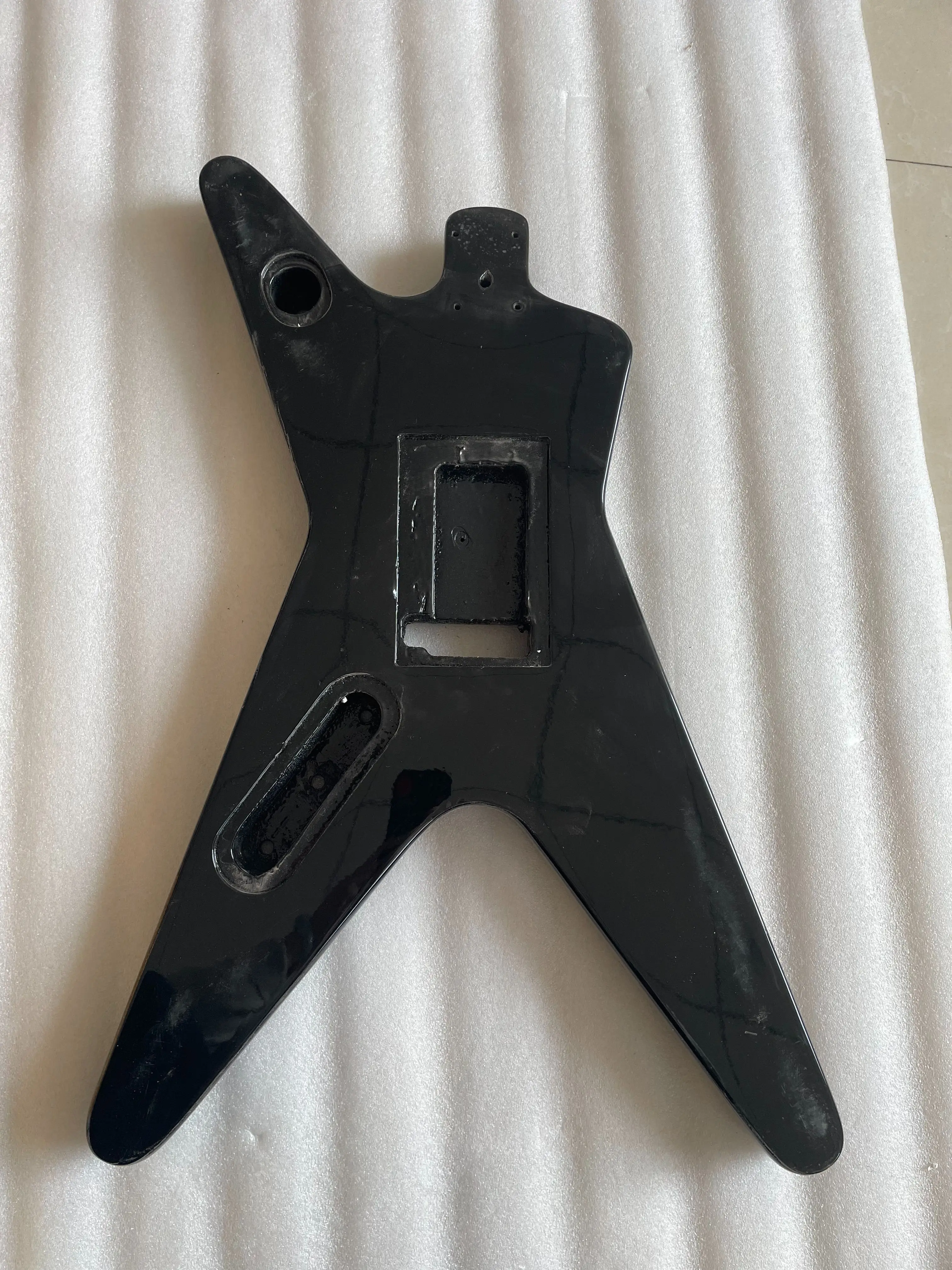 Floyd Rose Electric Guitar Body, Special Shape Basswood, Black Color, Original Barrel Luthier, DIY Guitar Parts, Stock