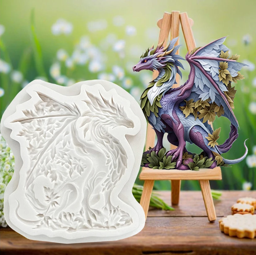 Drache Silikon Kuchen Backform Sugarcraft Schokolade Cupcake Harz Werkzeuge Fondant Dekorieren Werkzeuge