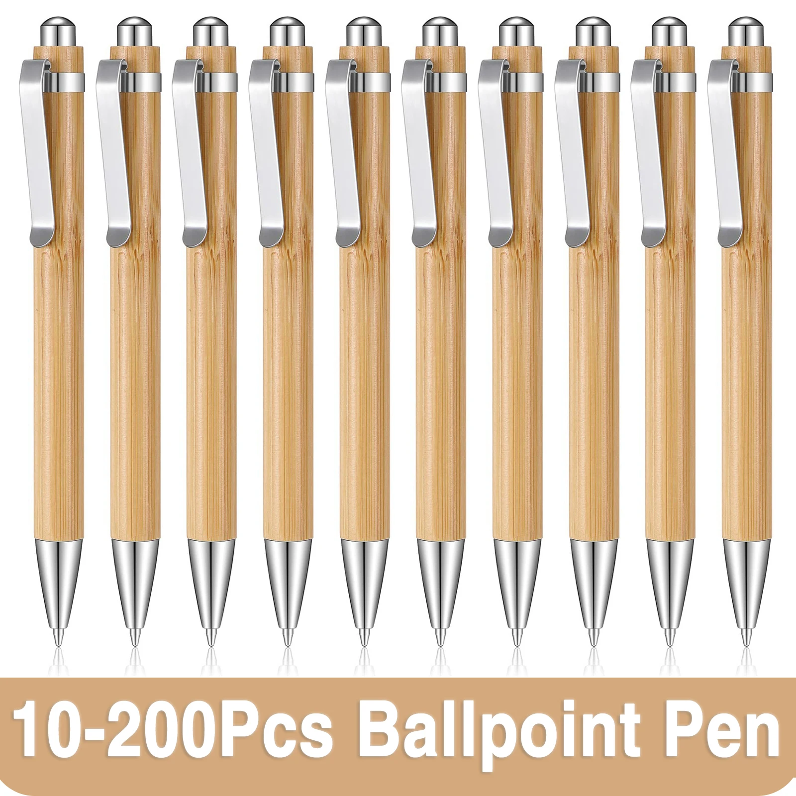 10-200Pcs Bamboo Ballpoint Pen Wholesalers Office & School Supplies Pens & Writing Supplies Gifts Bamboo Pen