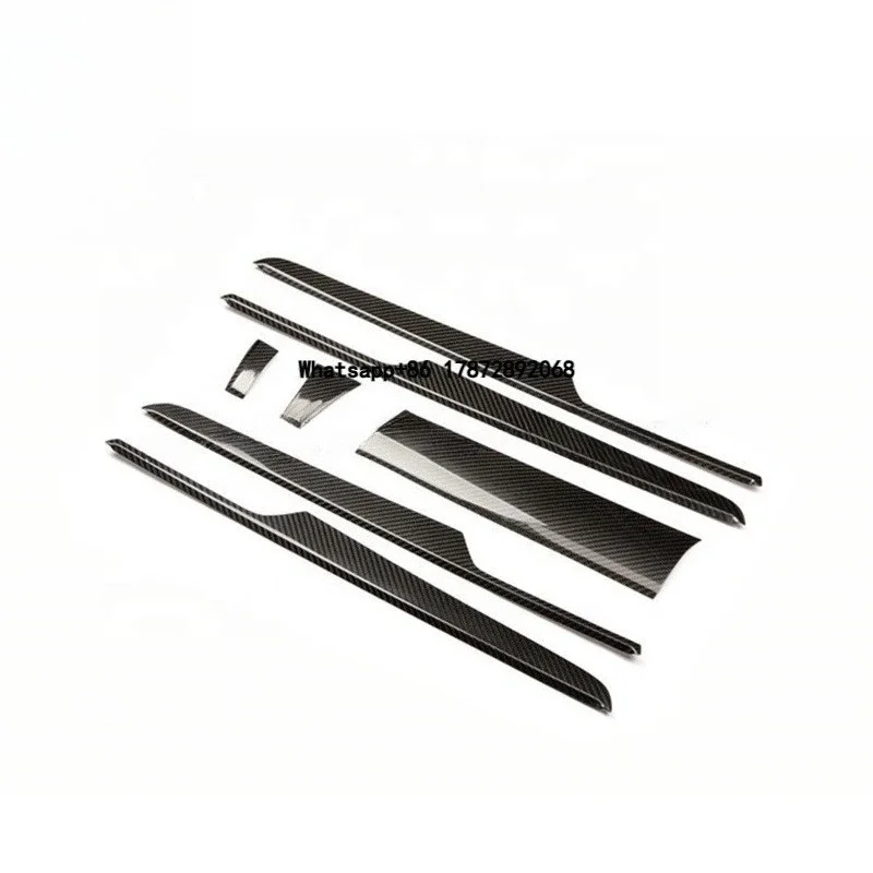 Real Carbon Fiber Center Console Decorative Trim for  Macan Interior Trim Set Cover Panel