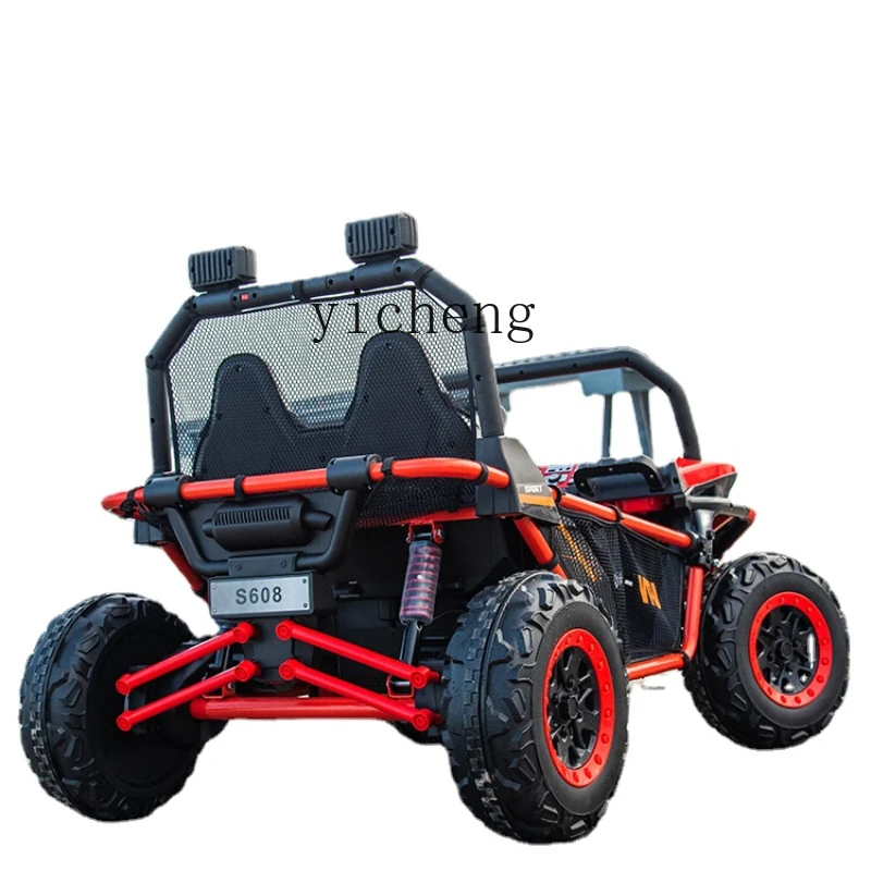 Xl Large Cross-Country Children\'s Electric Car Four-Wheel Adult and Child Two-Seat Telecontrol Car