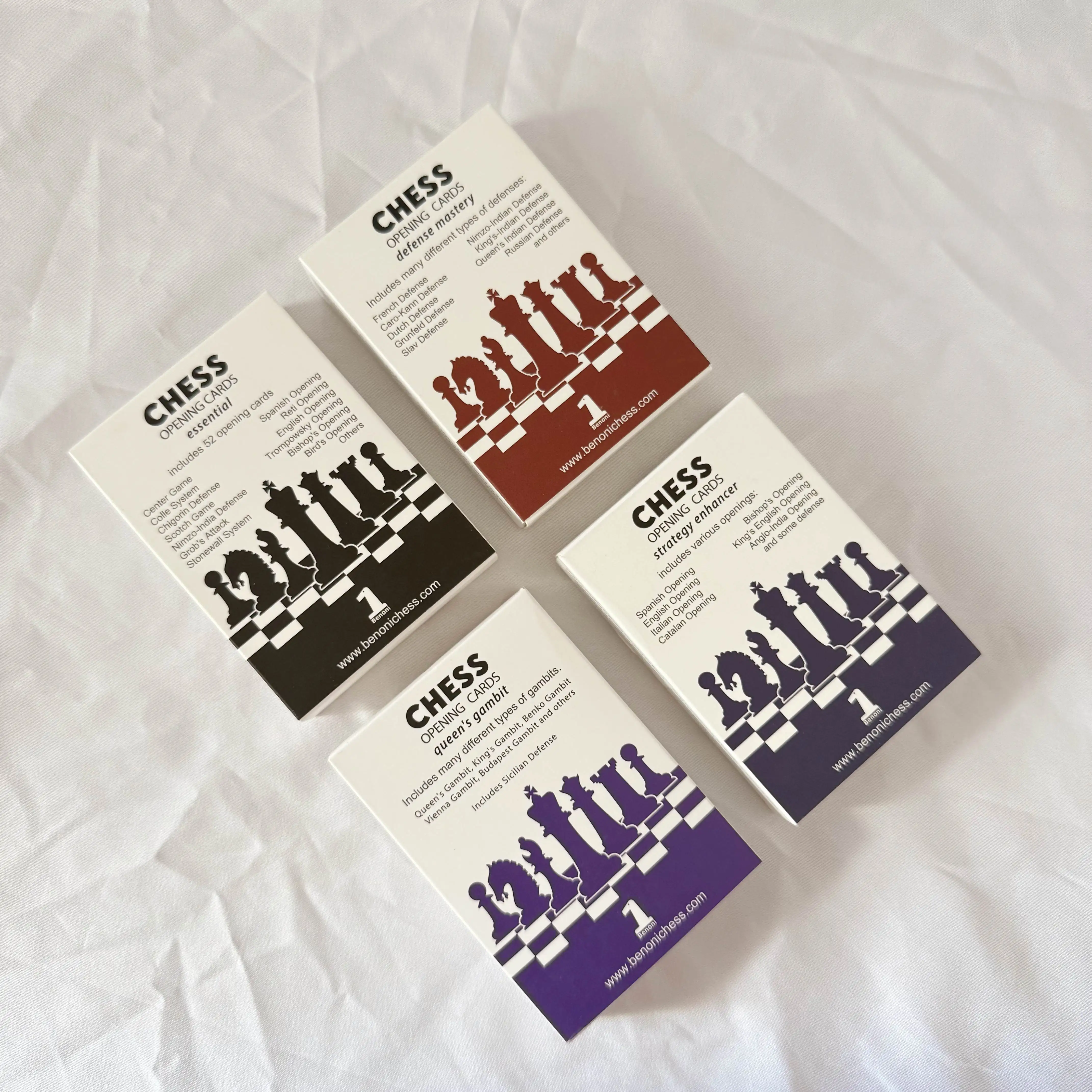Benoni Chess Openings Cards - Best Gift for Chess Lovers to Study Chess Strategy, Tactics, Opening Moves