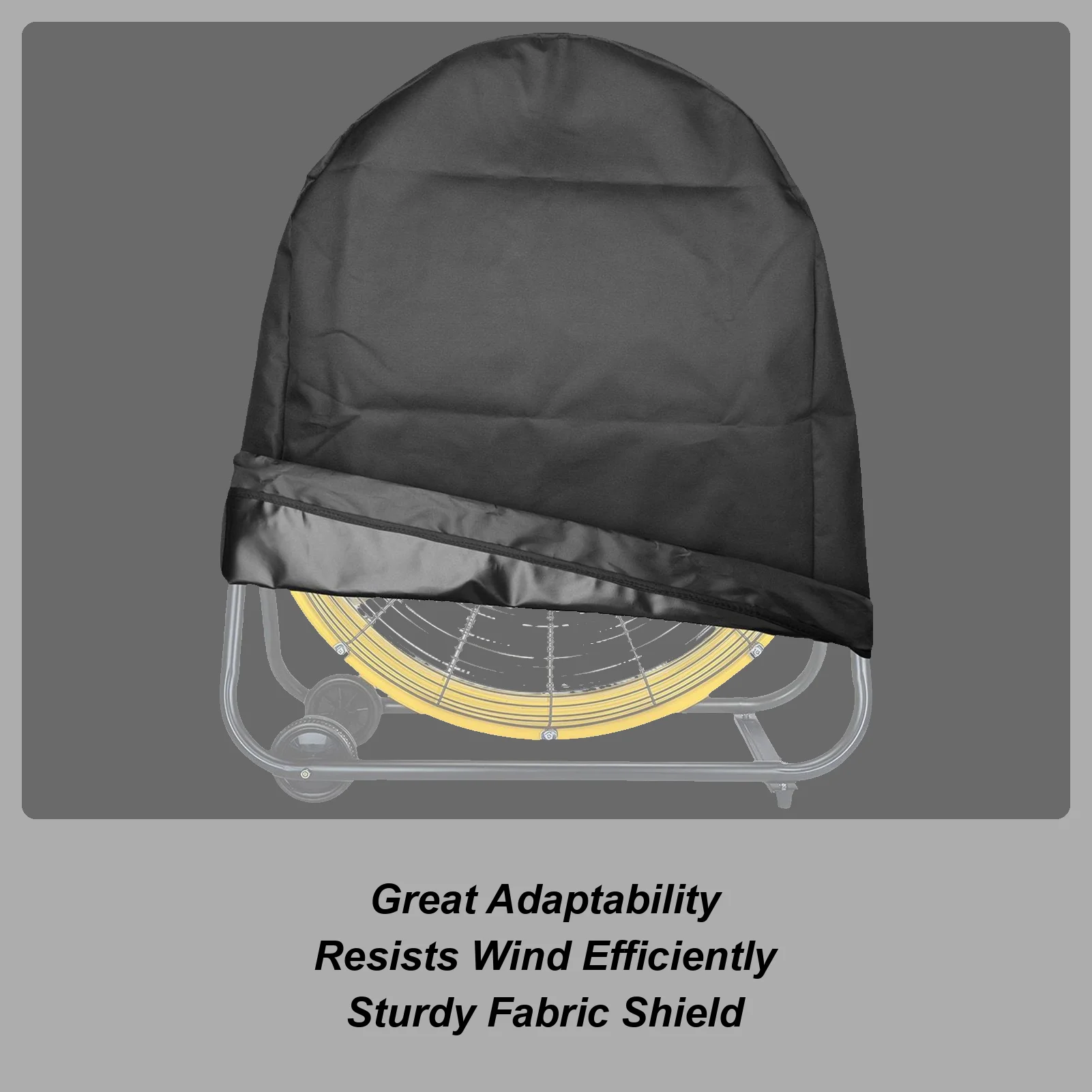 

Industrial Outdoor Fan Cover Oxford Fabric Silver Coated Waterproof UV Dust Proof Universal Fit Heavy Duty Protective Case