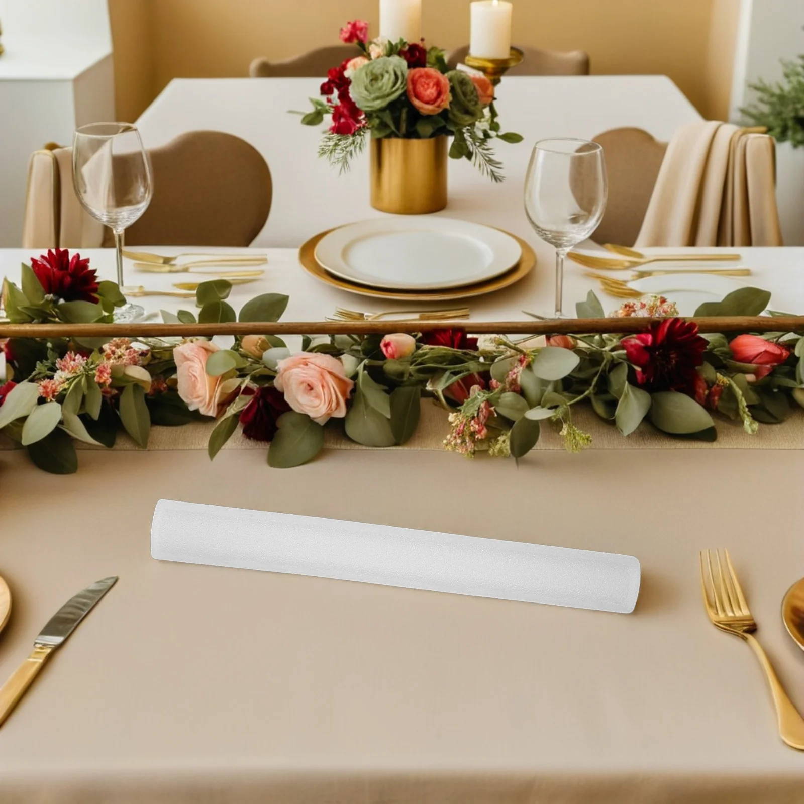 12Pcs Flower Arrangement Holder Set - 40Cm Foam Tubes for Crafting White Polystyrene Rods for DIY Floral Design Projects