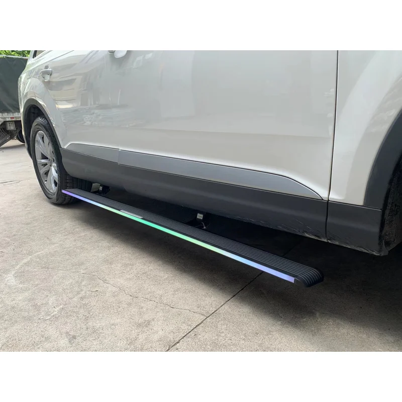 Automatic Retractable Powered Side Running Board With LED Light Luxury SUV Exterior Refit Parts