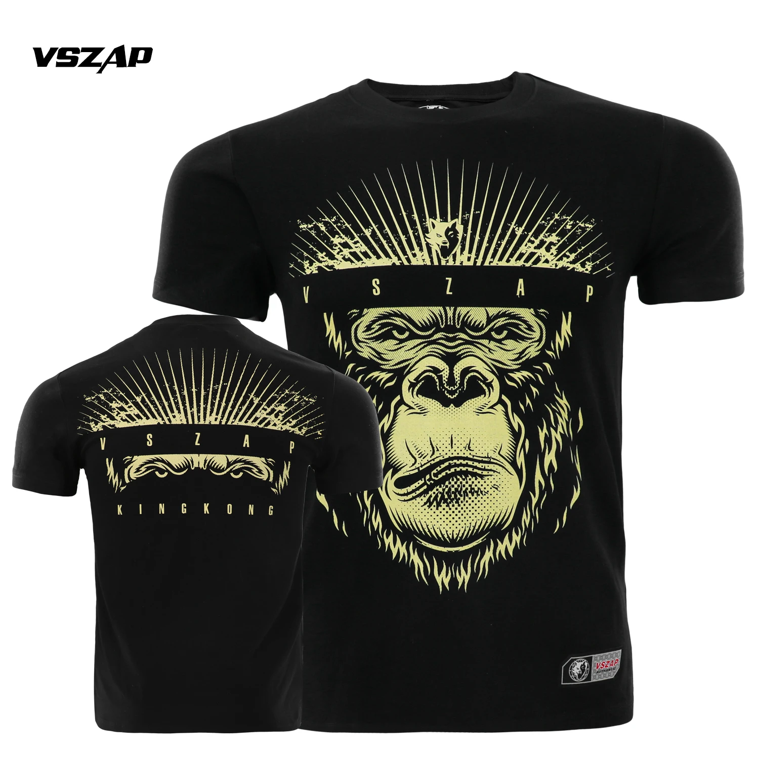 

VSZAP Vajra comprehensive vertical combat MMA training short-sleeved taekwondo fitness jujitsu Muay Thai breathable T-shirt