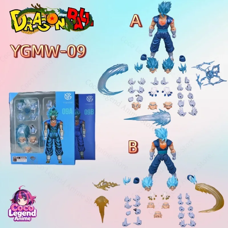 Горячая распродажа! В наличии: Фигурки YGMW Studio Dragon Ball Super Saiyan Blue Vegetto 09A 09B, однотонные версии. Коллекционные игрушки, подарок.