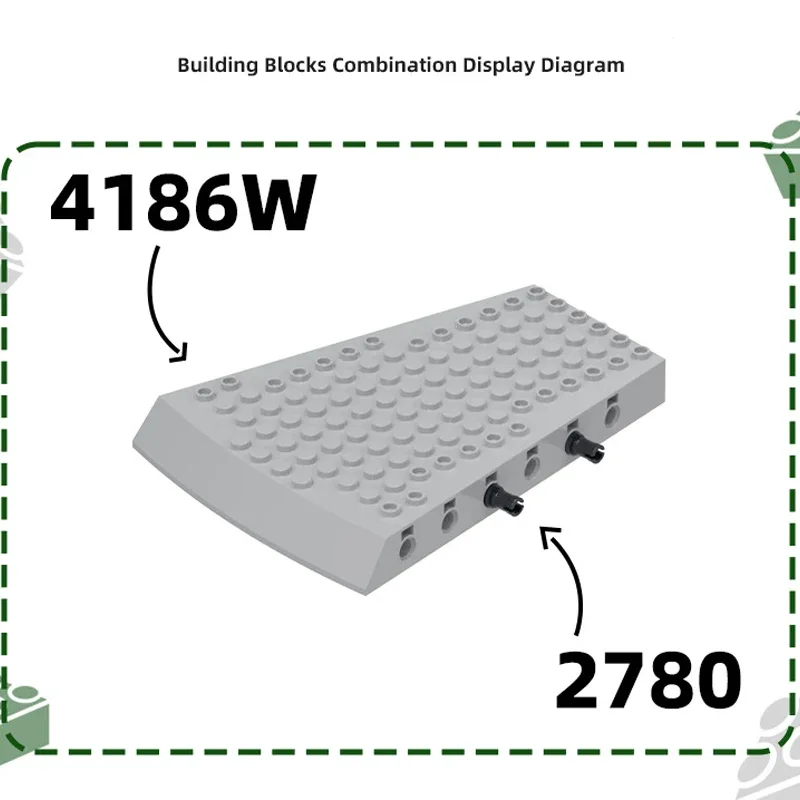 MOC 1 ชิ้น 4186W บล็อกตัวต่อรูปทรงพิเศษ แผ่นฐานรูปทรงพิเศษ ของเล่นตัวต่อแบบคลาสสิก สำหรับผู้ใหญ่ เด็กผู้ชาย ของขวัญวันพิเศษ
