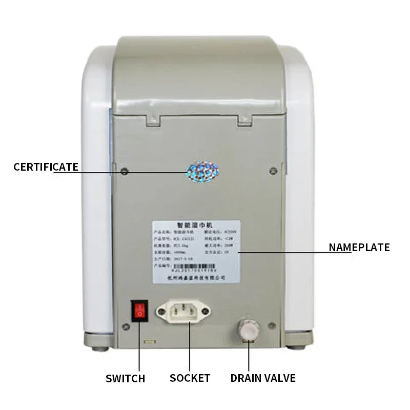 Toalha de máquina quente e fria, Toalhetes húmidos, Aquecedor para Hotel de Negócios para Bebés, KTV, Internet Cafés, Banho nos Pés, Universal, 5-40 °C, 220V, 50Hz, 60Hz