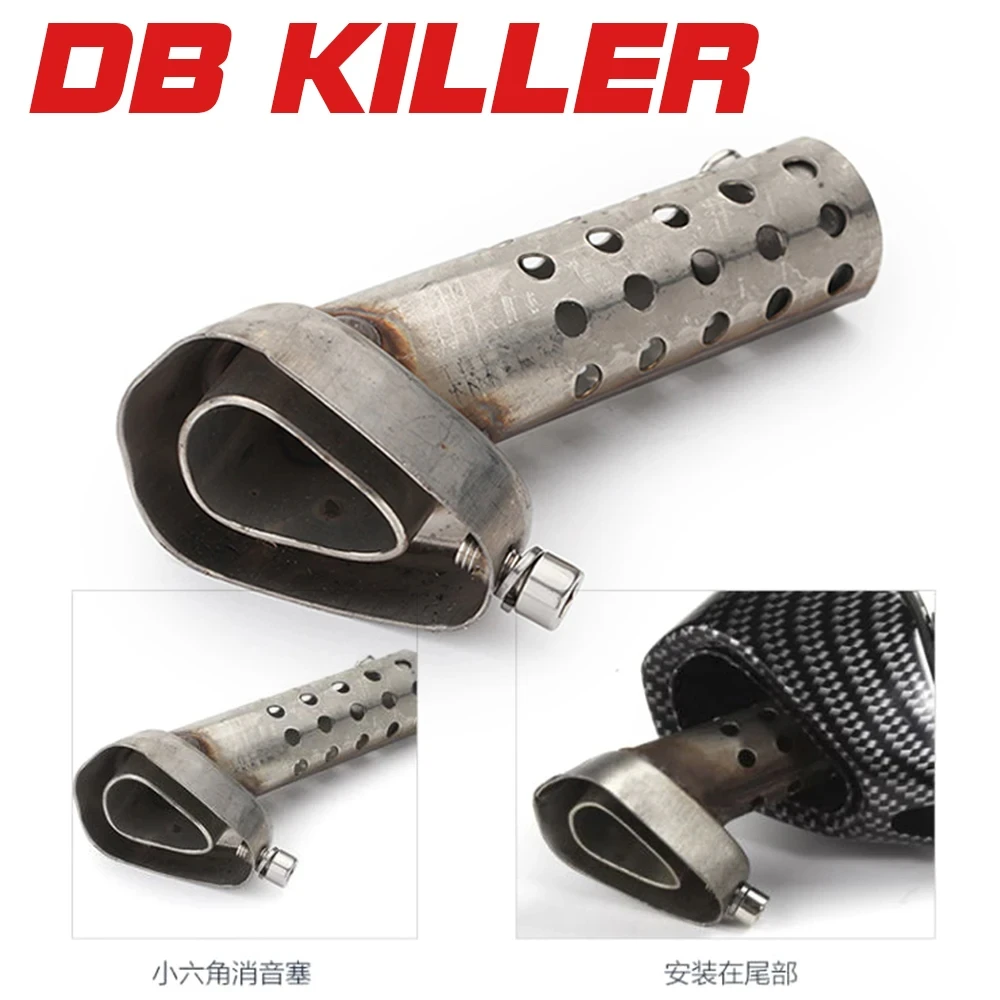 Universal Front Mid End Catalyst DB Killer for Motorcycle Exhaust Muffler Silencer Noise Sound Eliminator