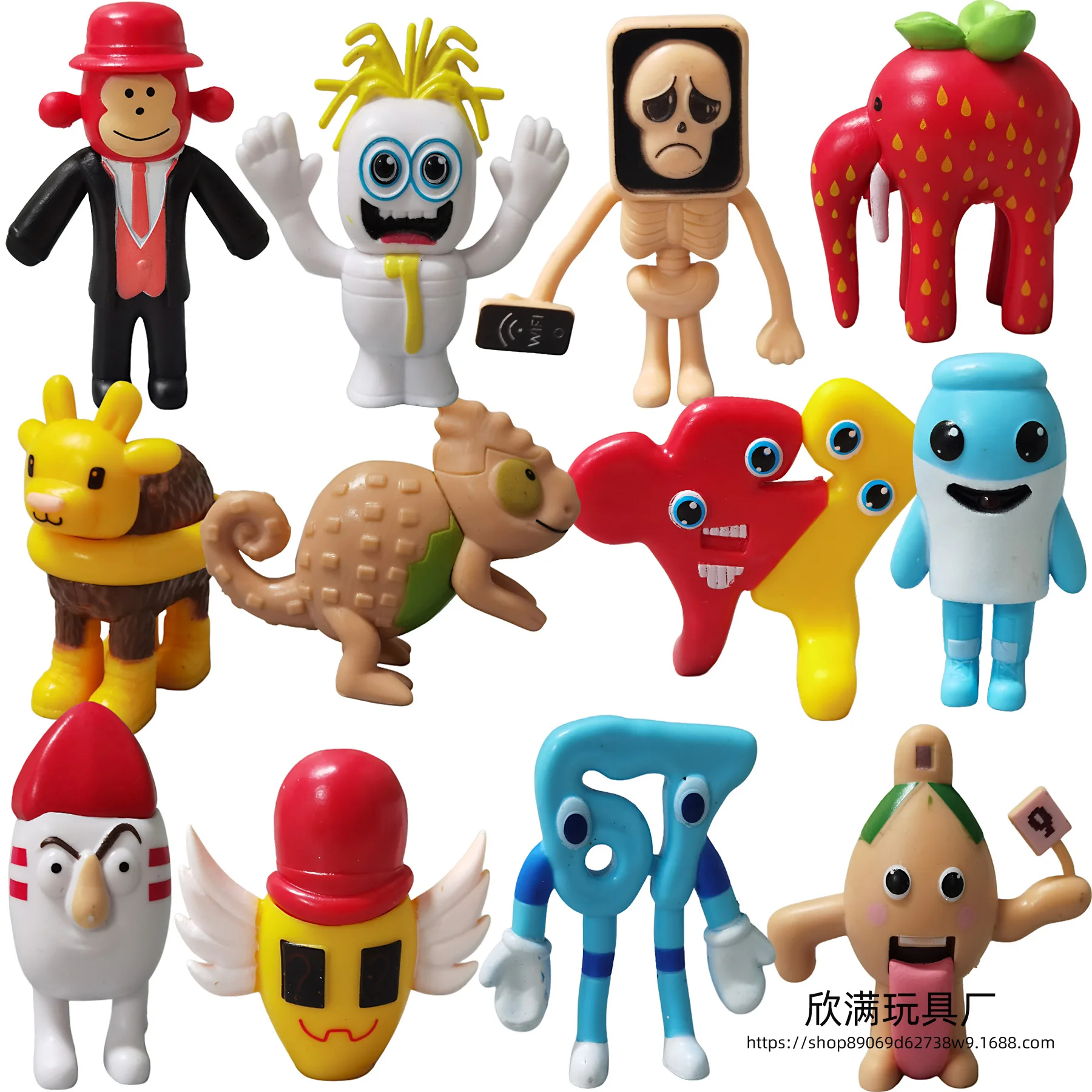 Serie de cajas ciegas hechas a mano para girar el cerebro 12 en 1, juegos periféricos de muñecas de plástico PVC, modelos de muñecas, accesorios de escritorio