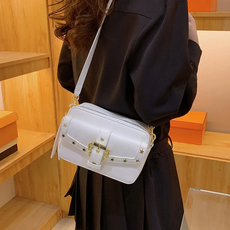 

Popular Luxury Leather Shoulder Bag for Women - Crossbody Messenger Handbags by Famous Designer Classic Elegant Style