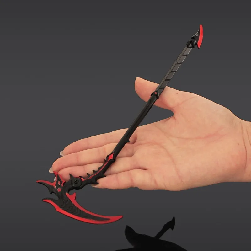 22cm Naraka Bladepoint Cut Off Resentment Sabre arma periferia versión plegable modelo aleación ornamento regalos de cumpleaños juguetes niños