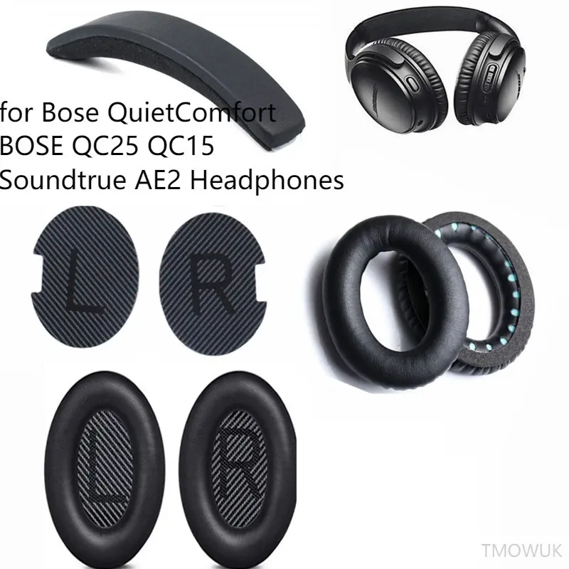 Replacement Earpads Headband for Bose QuietComfort QC 2 15 25 Ear Cushion QC2 QC15 QC25  SoundTrue Headphone Ear Pad