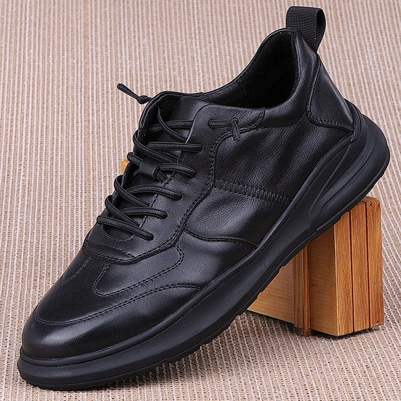 新しいメンズシューズ-本革カジュアルシューズ-スポーツスタイル-レジャーシューズ-ストリートクールスニーカー