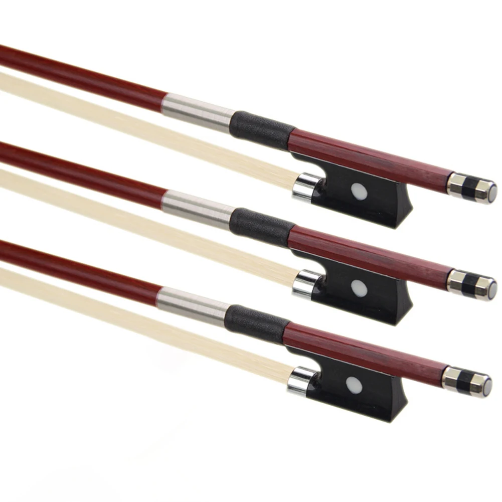 1PC 1/4 1/8 1/10 Violin Bow Horsehair Handmade Wood Instrument Bow Beginner Practice Violins Accessories For Professional Player
