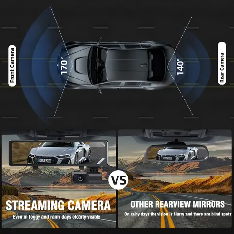 10 best sales मिरर डैश कैम - №1