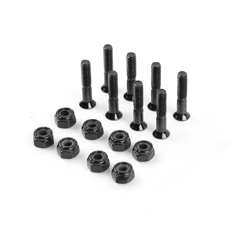 NEW 8pcs 35mm Black Hard Ware Longboard Bolts Skateboard Parts Iron 35mm Hard Ware Long Board